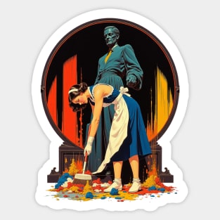 The Servitude of Color Breaking the Domestic Mold Surreal Pinup Art Illustration of Duty Sticker